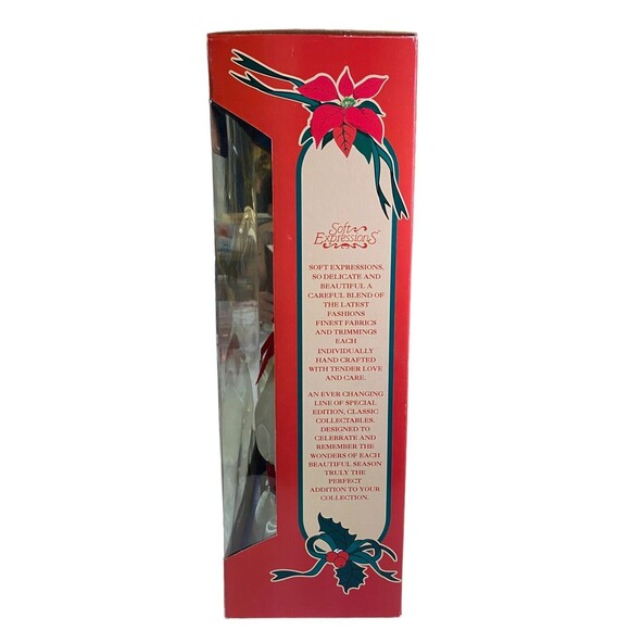 Dan Dee Soft Expressions Genuine Porcelain Doll With Stand Victorian Christmas - Picture 5 of 9